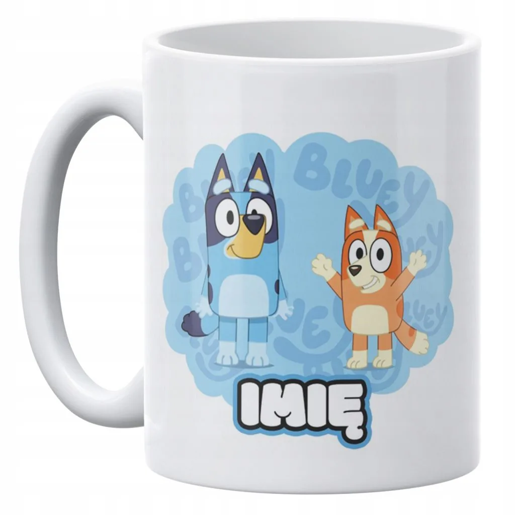 Kubek Bluey Personalizowany z Imieniem Prezent Dla Dziecka