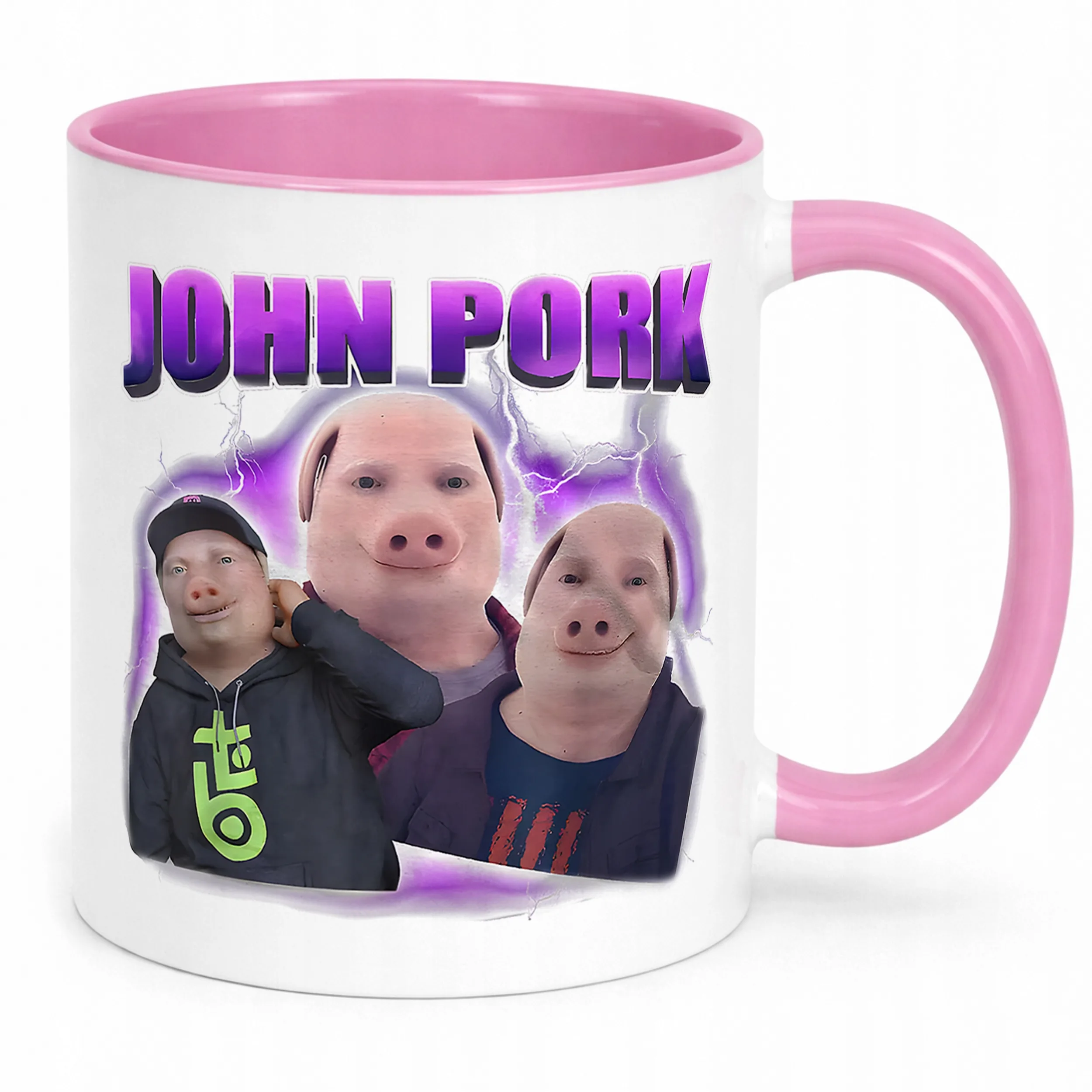 Kubek Różowy John Pork viral tiktok brainrot mem