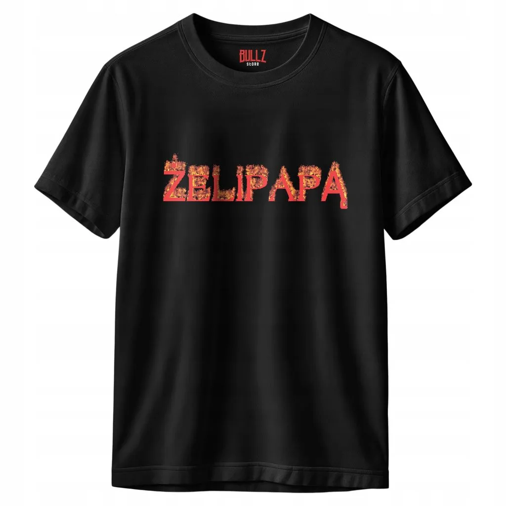 Koszulka czarna męska Żelipapą Śmieszne Memy r. 3XL
