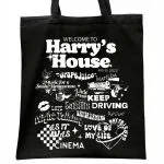 Torba bawełniana czarna na zakupy Harry Styles Dla Fanów Prezent
