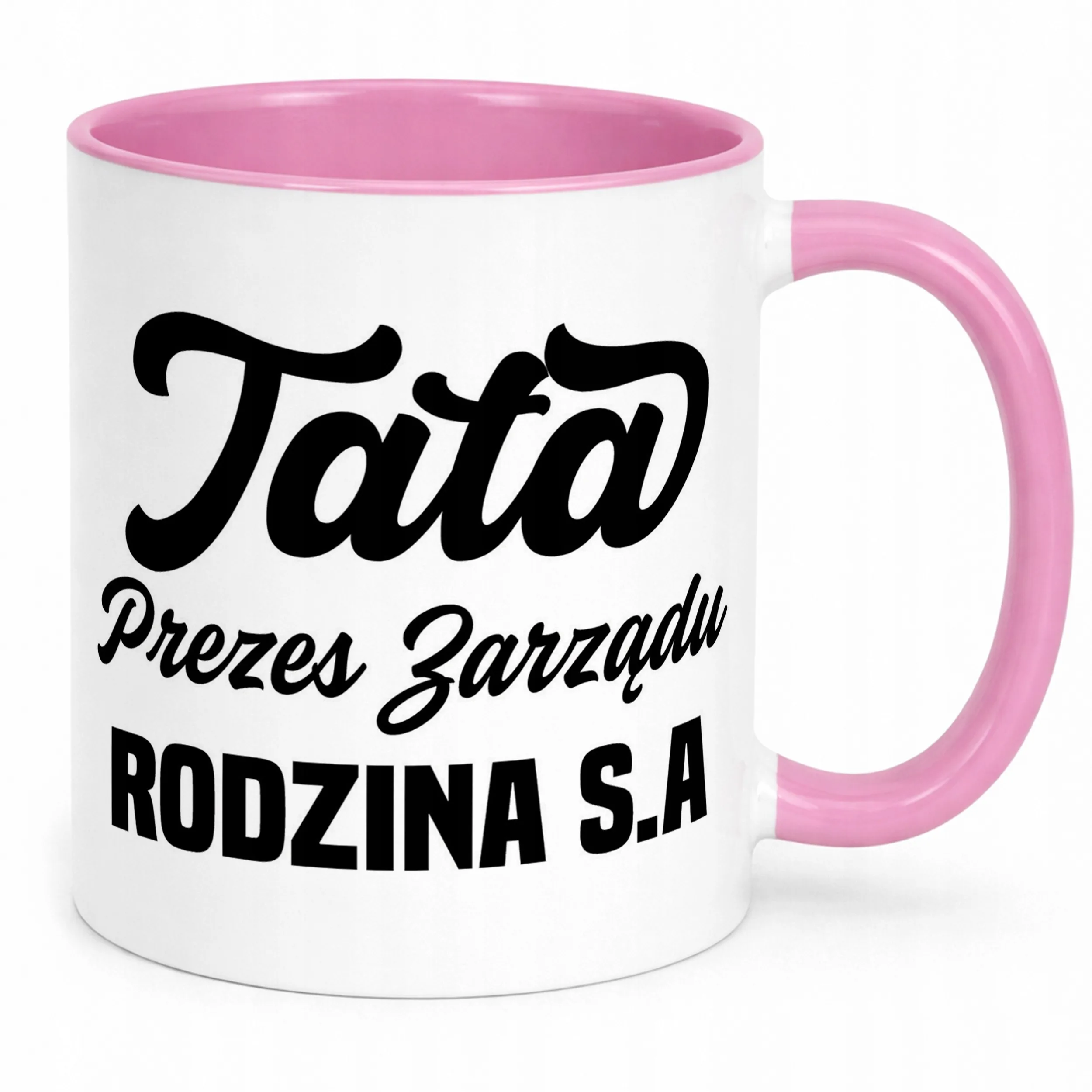 Kubek Różowy Dzień Ojca Dla Taty Prezes Zarządu Rodzina Prezent