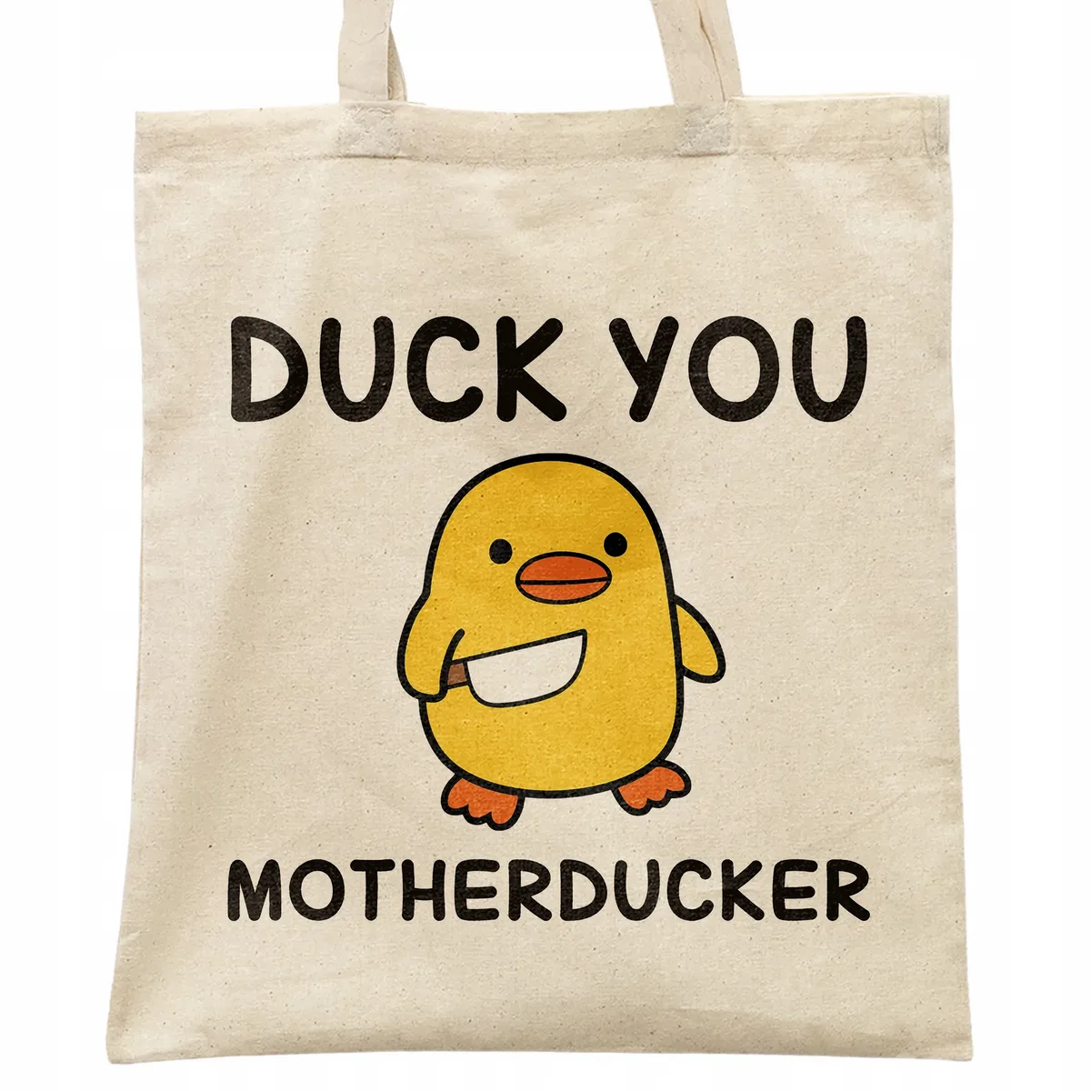 Torba bawełniana na zakupy Duck You Zabawny Prezent