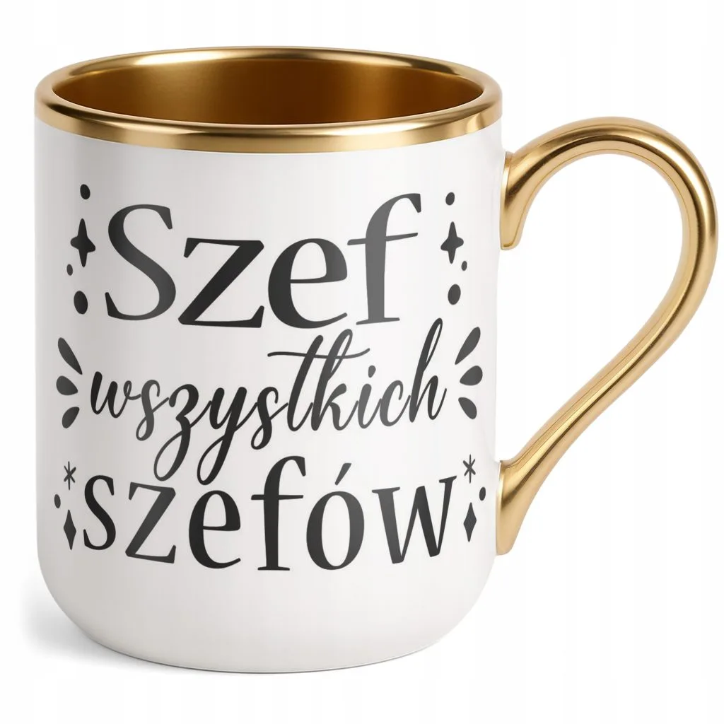 Kubek Premium Złoty Szef Wszystkich Szefów Dla Szefa Prezent