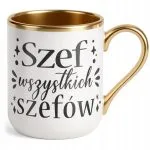 Kubek Premium Złoty Szef Wszystkich Szefów Dla Szefa Prezent
