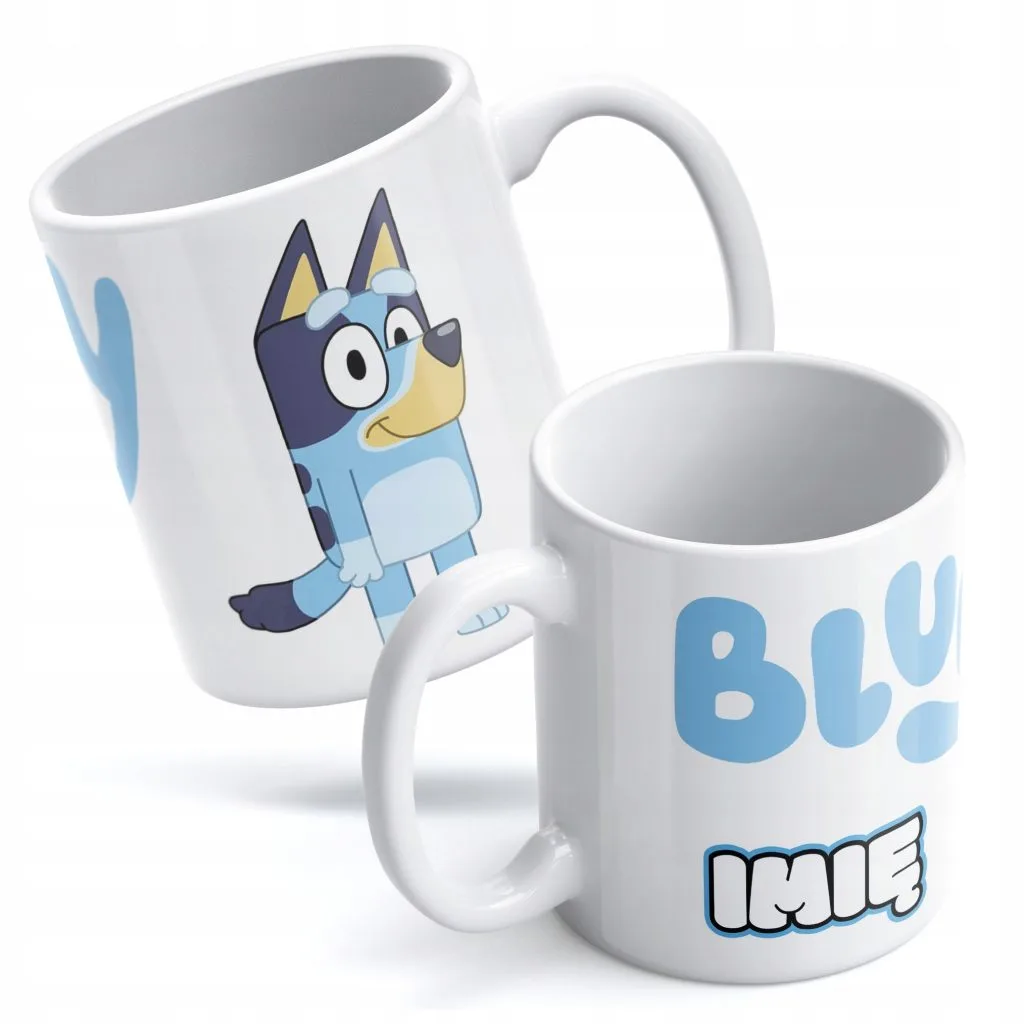 Kubek Bluey Personalizowany z Imieniem Prezent Dla Dziecka