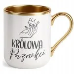 Kubek Premium Złoty Królowa Paznokci Dla Stylistki Paznokci Prezent