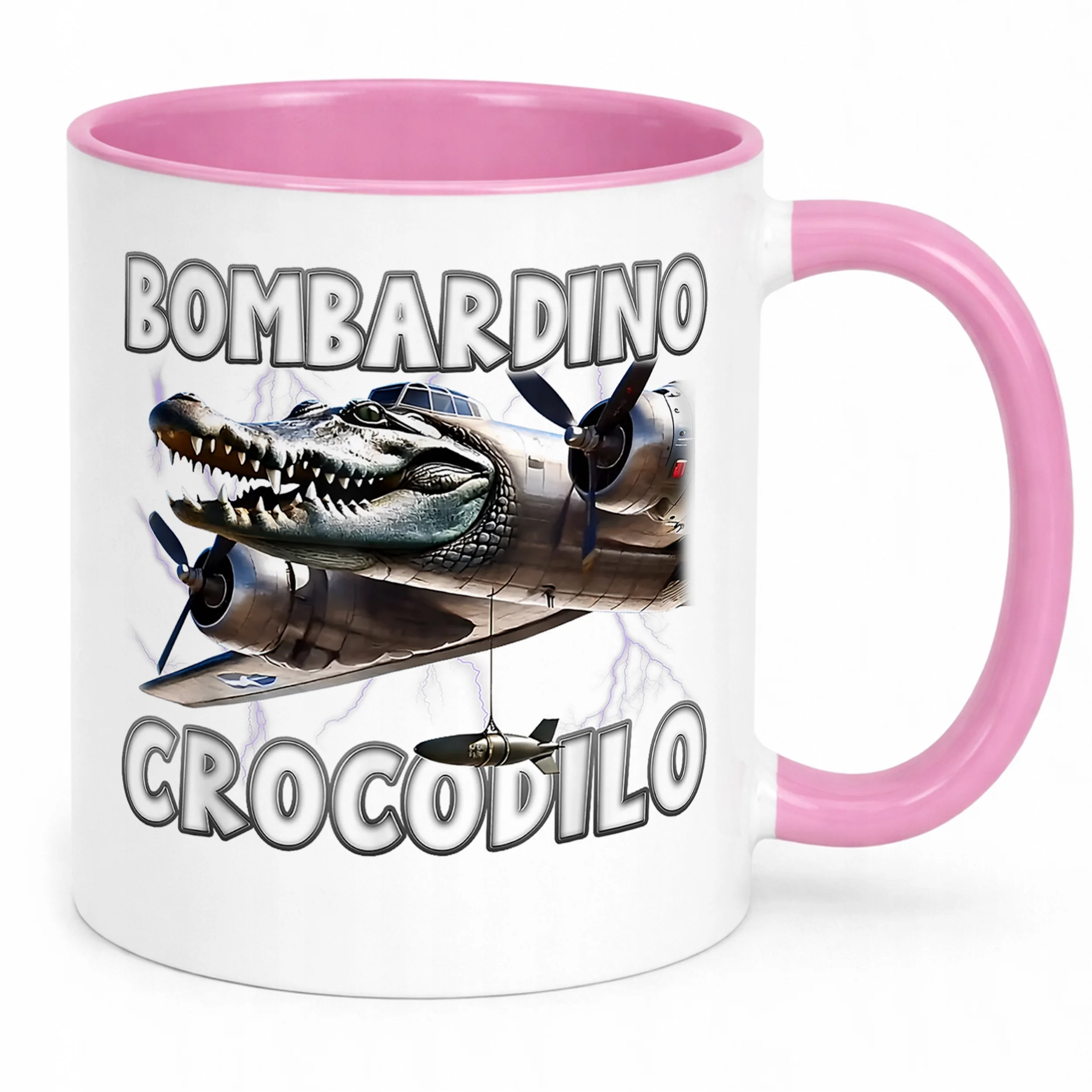 Kubek Różowy Bombardino Crocodilo viral tiktok brainrot