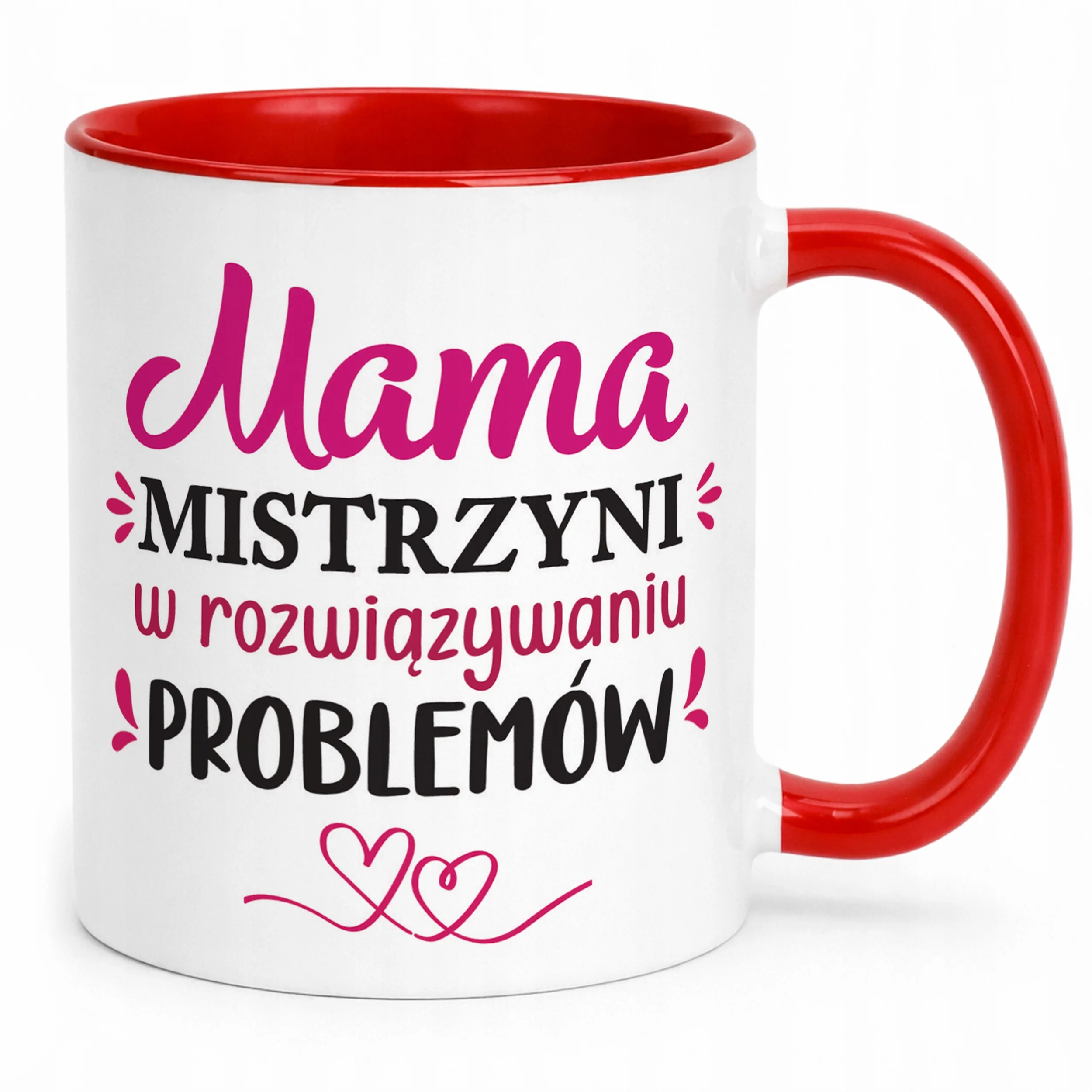 Kubek Czerwony Dzień Matki Dla Mamy Prezent Upominek Mistrzyni Mama