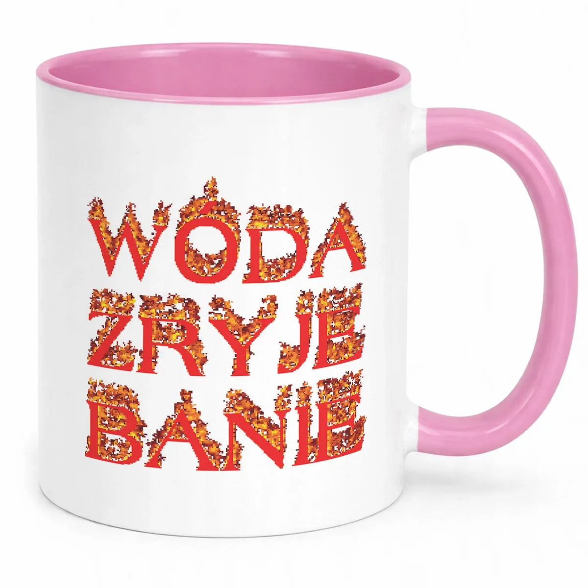 Kubek Różowy Wóda Zryje Banie Memy Zabawne Prezent