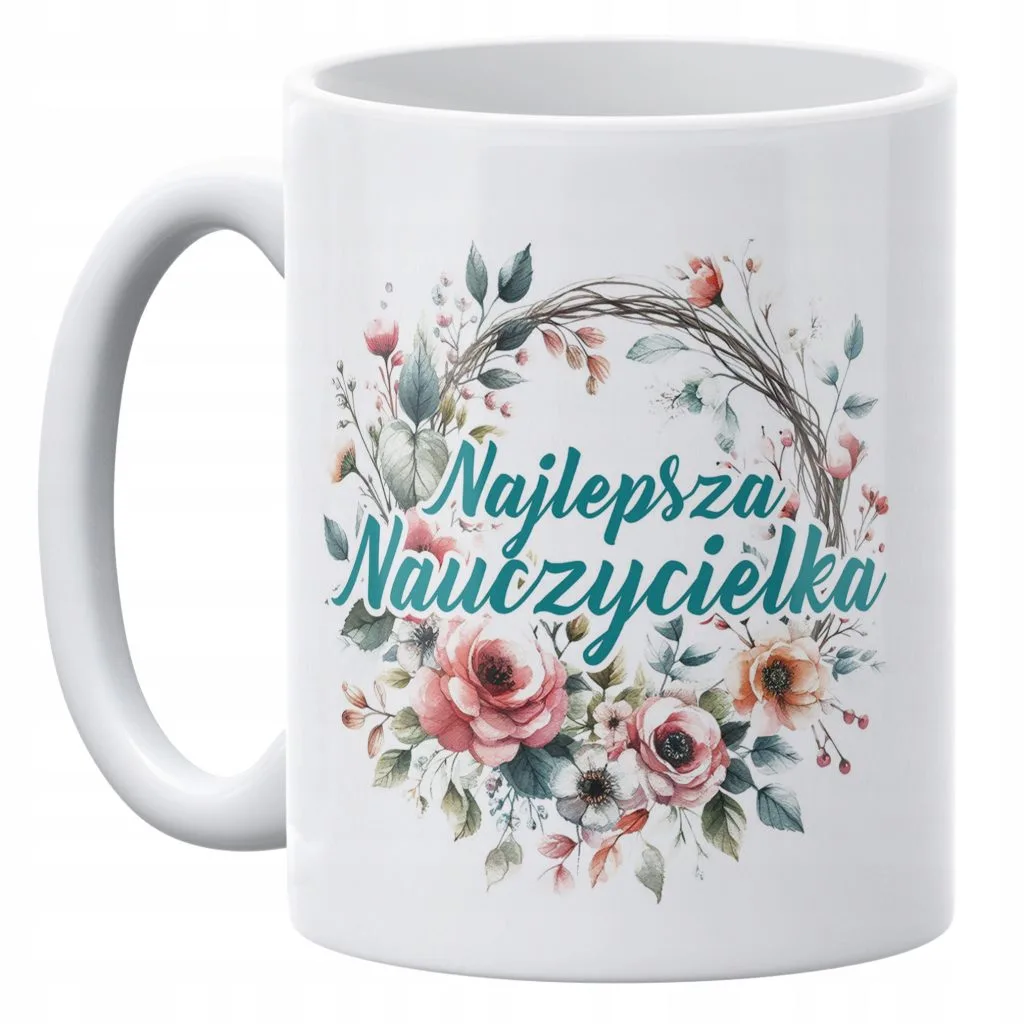 Kubek ceramiczny 330 ml Dzień Nauczyciela Najlepsza Nauczycielka Prezent