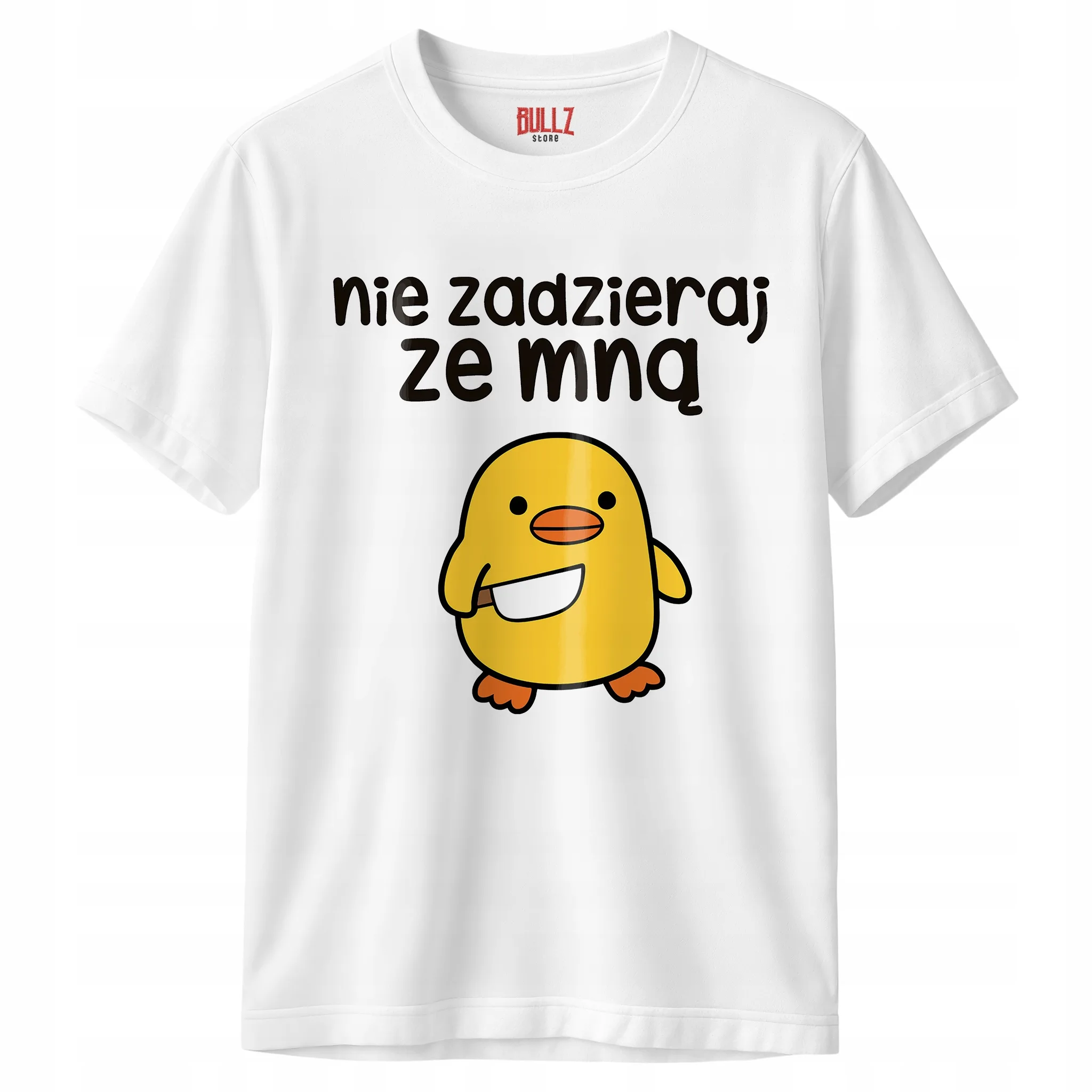 Koszulka biała męska Nie Zadzieraj Ze Mną Zabawny Prezent r. 3XL