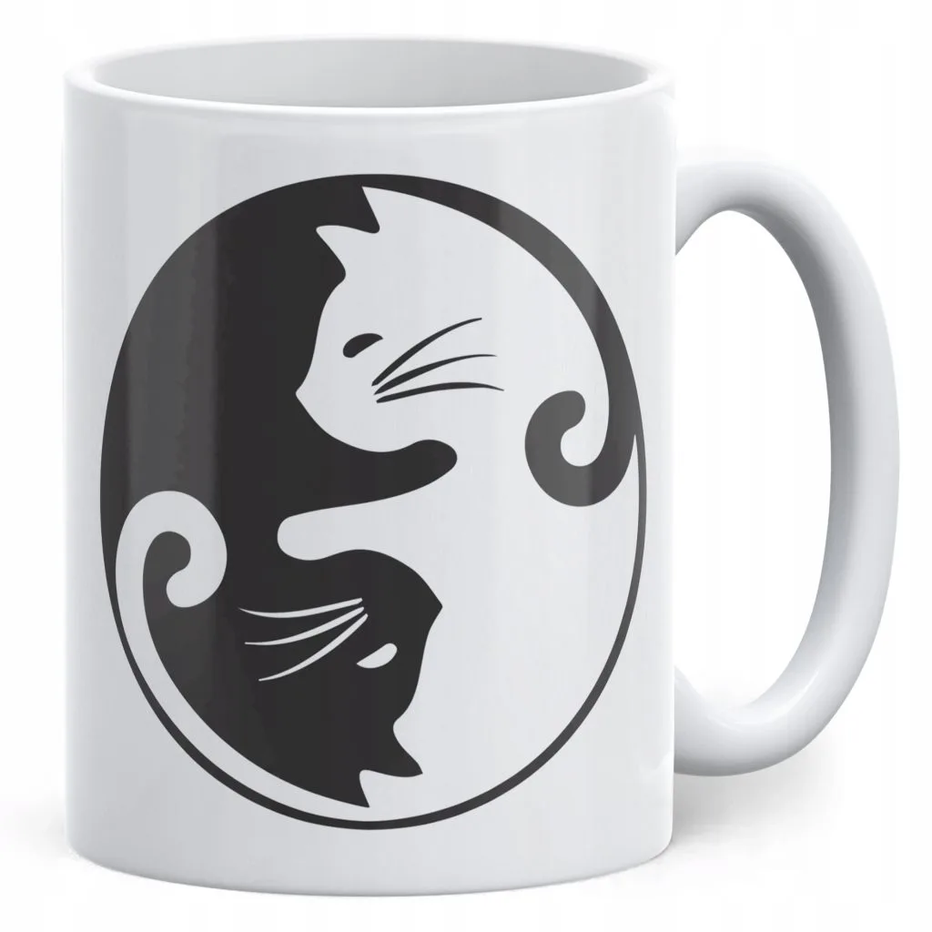 Kubek ceramiczny Koty Yin Yang Dla Kociary Prezent Upominek