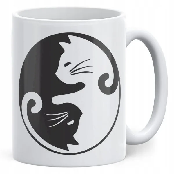 Kubek ceramiczny Koty Yin Yang Dla Kociary Prezent Upominek