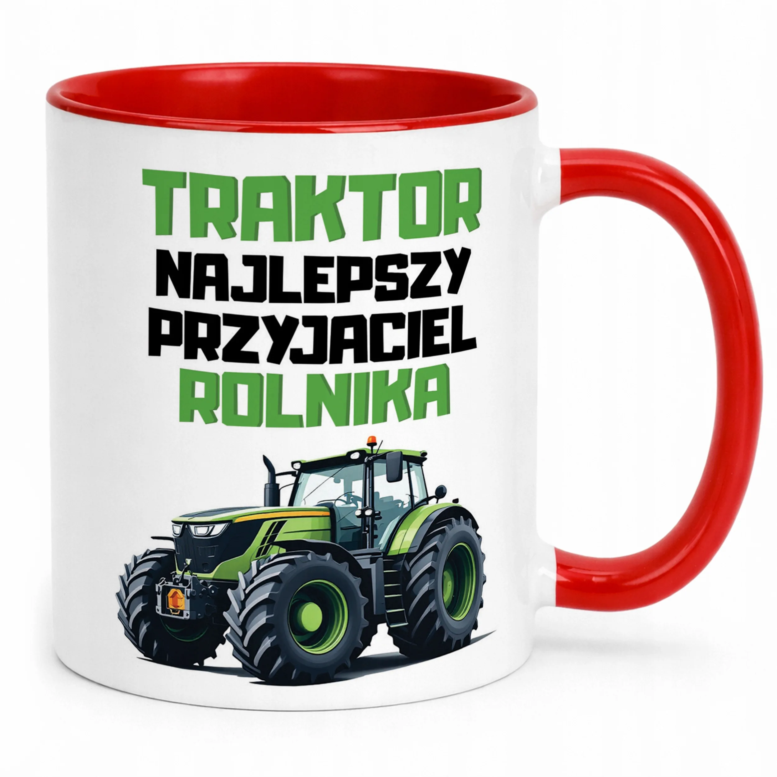 Kubek Czerwony Rolnik Dla Rolnika Traktor Zabawny Prezent Upominek