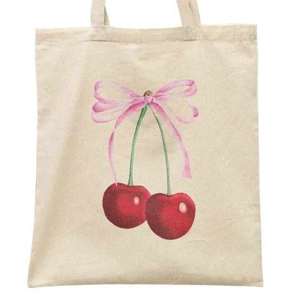 Torba bawełniana na zakupy I'M JUST A GIRL Cherry Viral Dla Dziewczyny