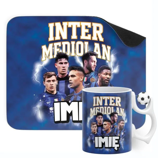 Zestaw personalizowany Kubek Piłkarski + Podkładka pod mysz Inter