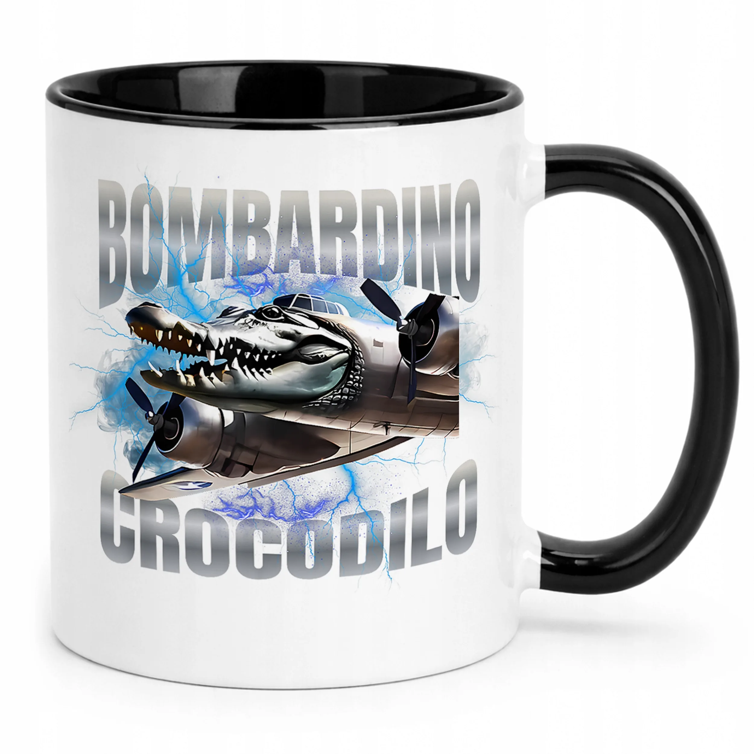Kubek Czarny Bombardino Crocodilo viral tiktok brainrot