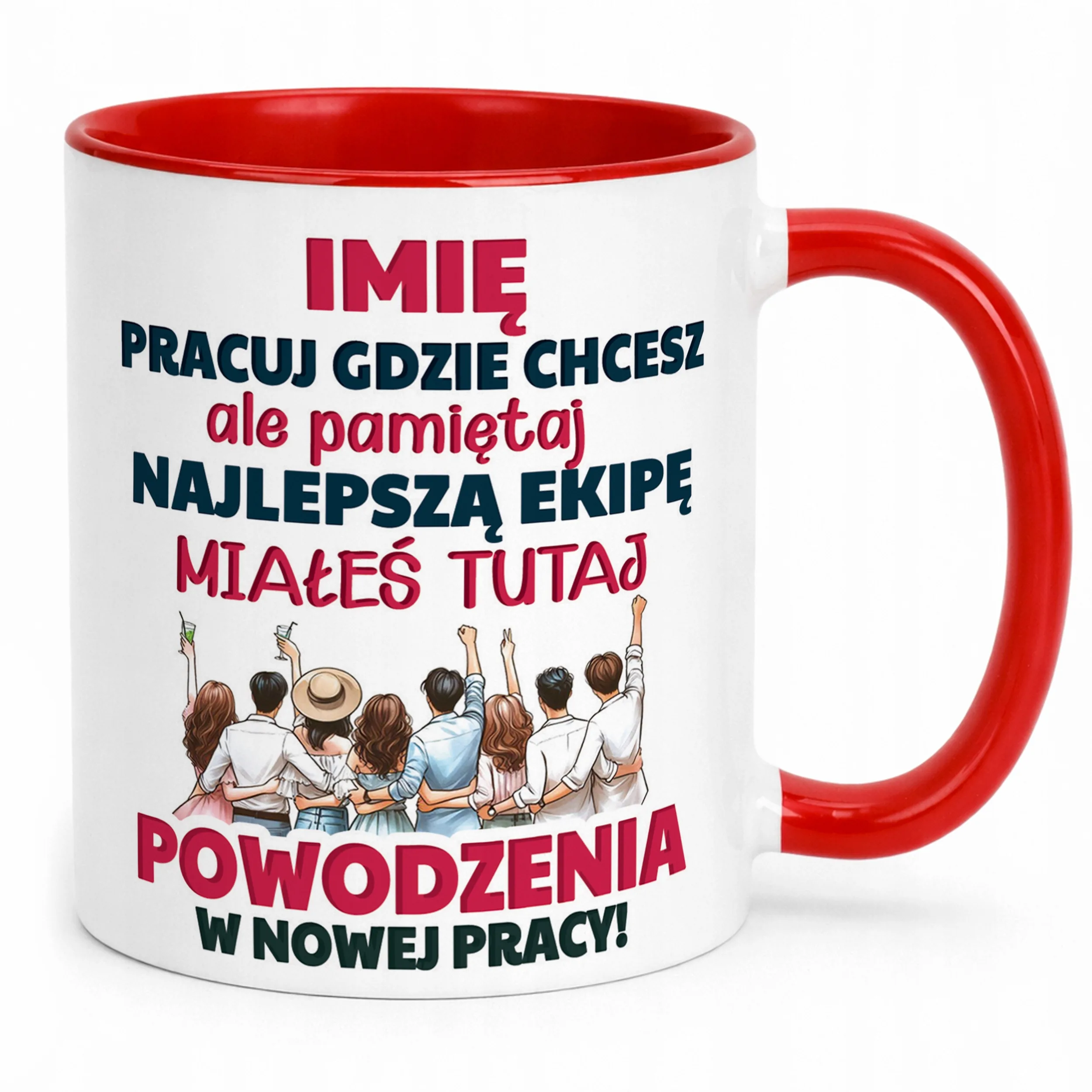 Kubek Czerwony Personalizowany Pożeganie Odejście z Pracy Prezent