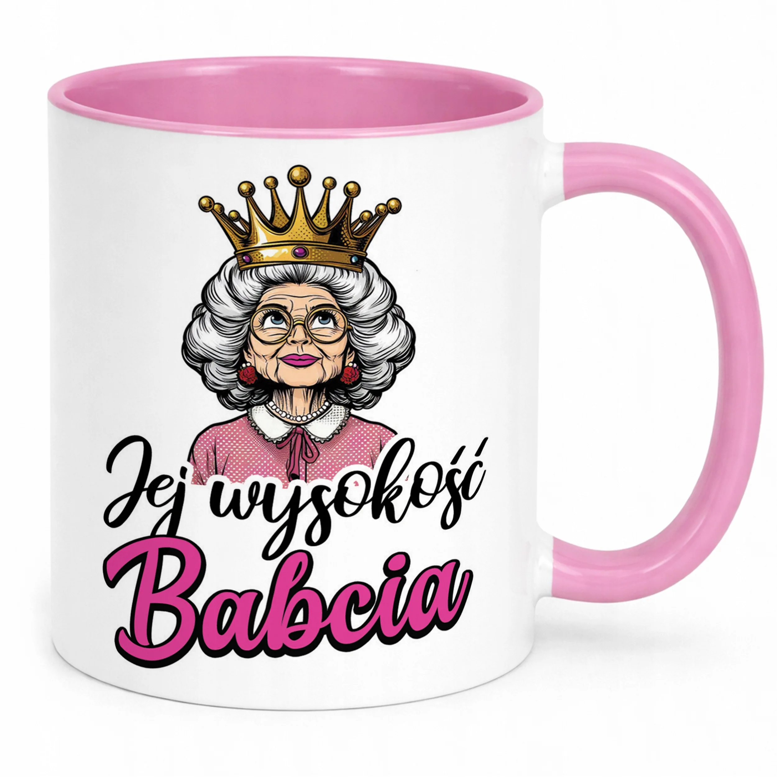 Kubek Różowy Dzień Babci Dla Babci Prezent Upominek