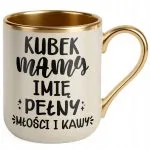 Kubek Premium Złoty Ecru Personalizowany Dzień Matki Dla Mamy