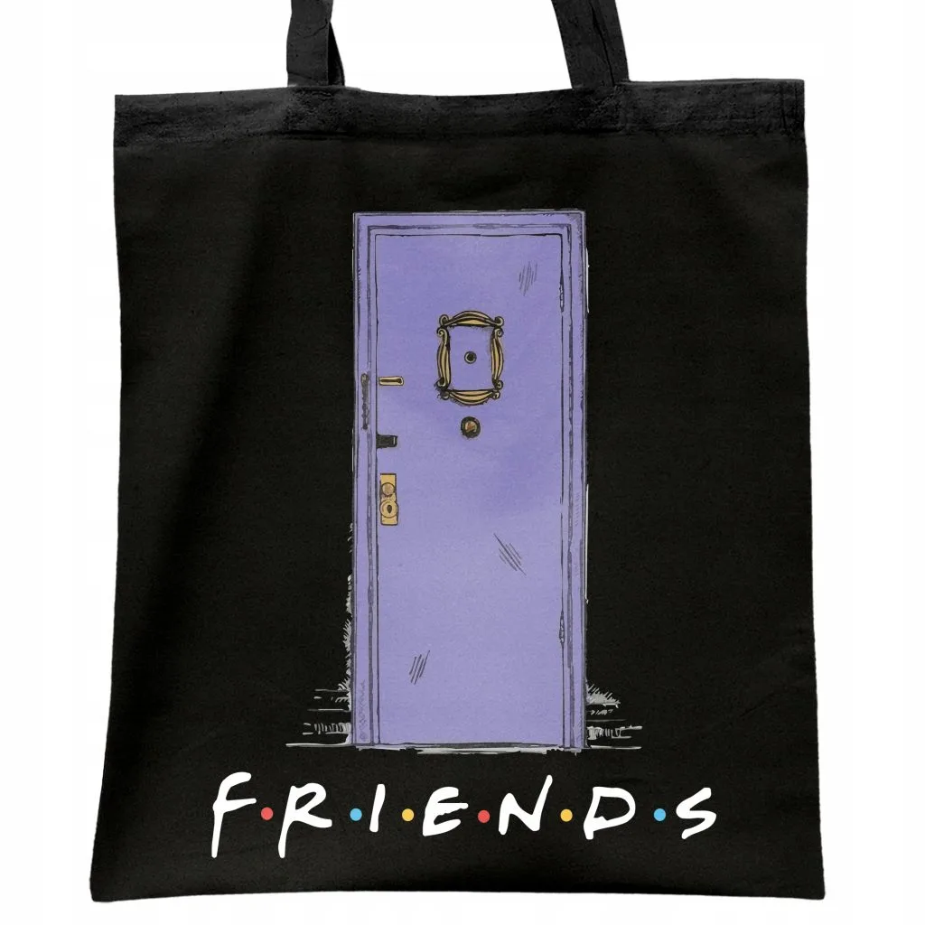 Torba bawełniana czarna na zakupy Friends Dla Fanów Serialu