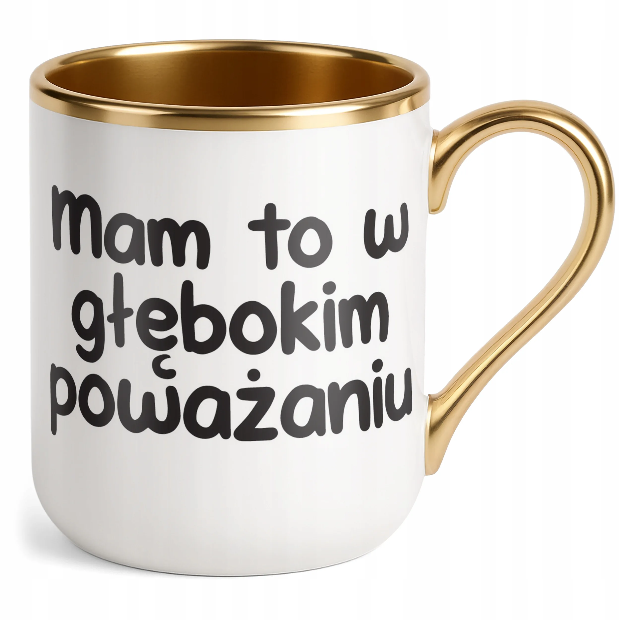 Kubek Premium Złoty Mam To W Głębokim Poważaniu Śmieszny Zabawny Prezent
