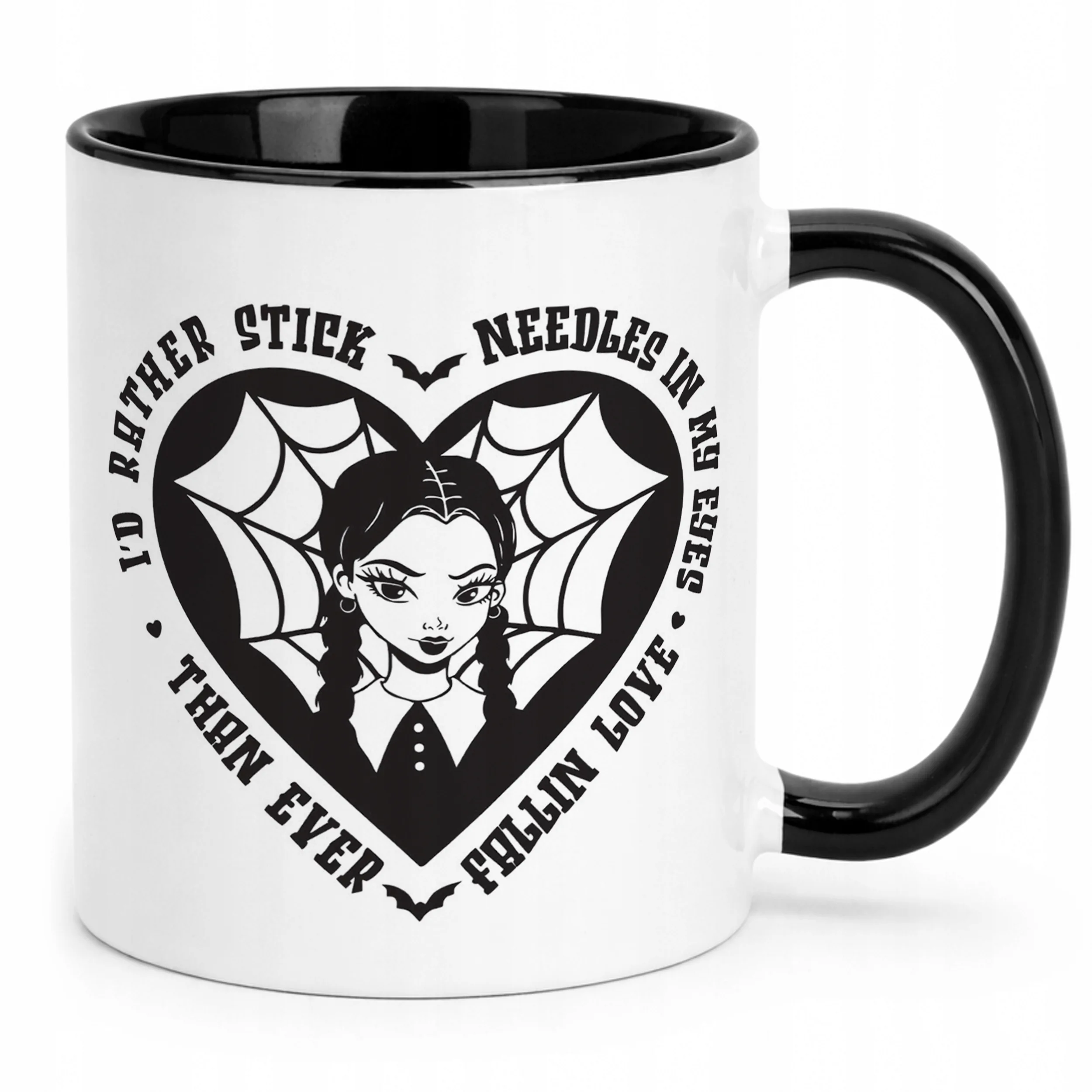 Kubek Czarny Nevermore Wednesday Addams Dla Fanów Prezent