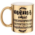 Złoty Kubek ceramiczny Personalizowany Dzień Matki Dla Mamy Prezent