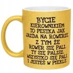 Złoty kubek brokatowy Bycie Kierownikiem Dla Kierownika Zabawy Prezent
