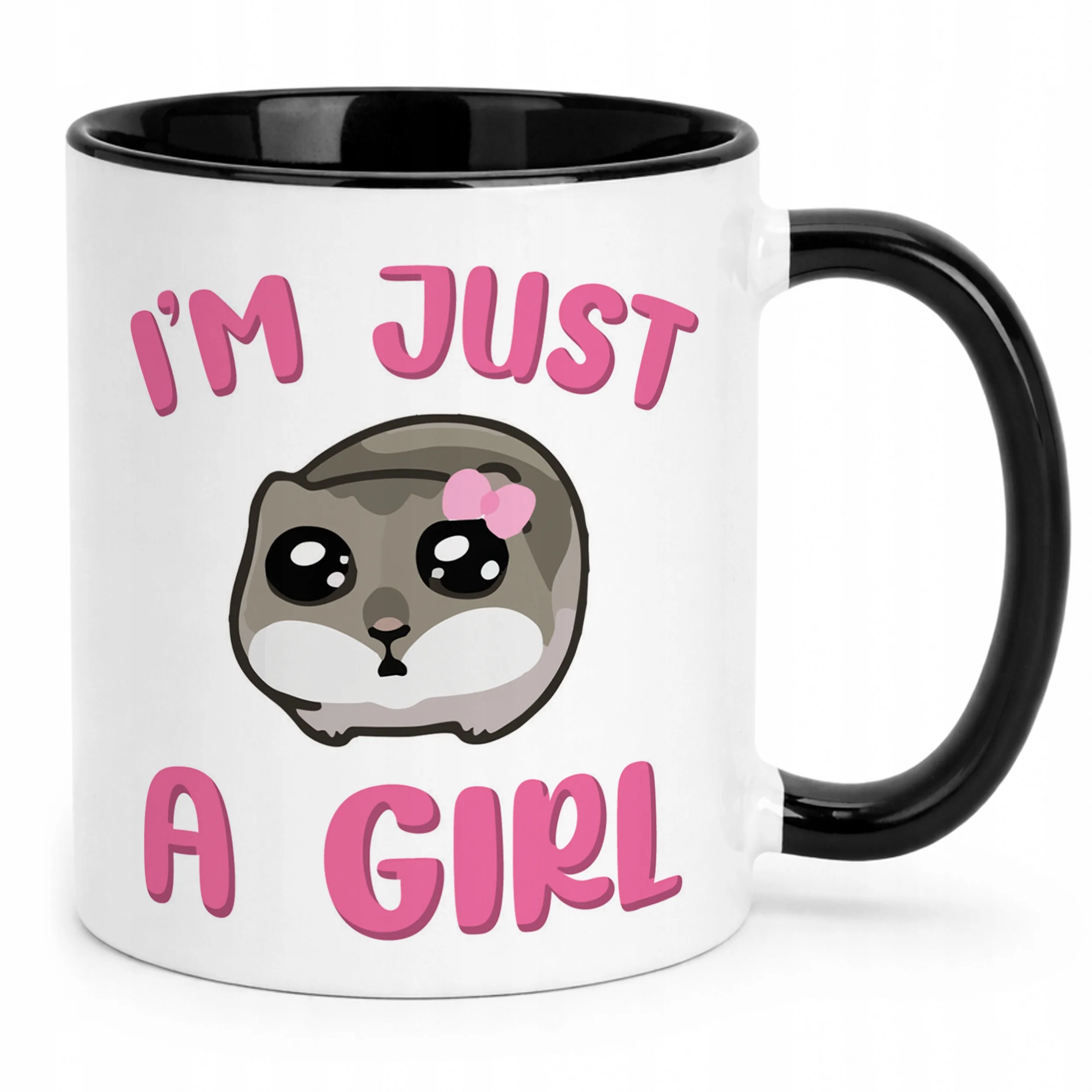 Kubek Czarny I’M JUST A GIRL Śmieszny Zabawny Prezent