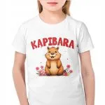 Koszulka biała dziecięca Kapibara Capybara Zwierzak