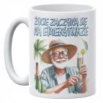 Kubek ceramiczny 330 ml Dla Emeryta Z Okazji Emerytury Prezent Zabawny