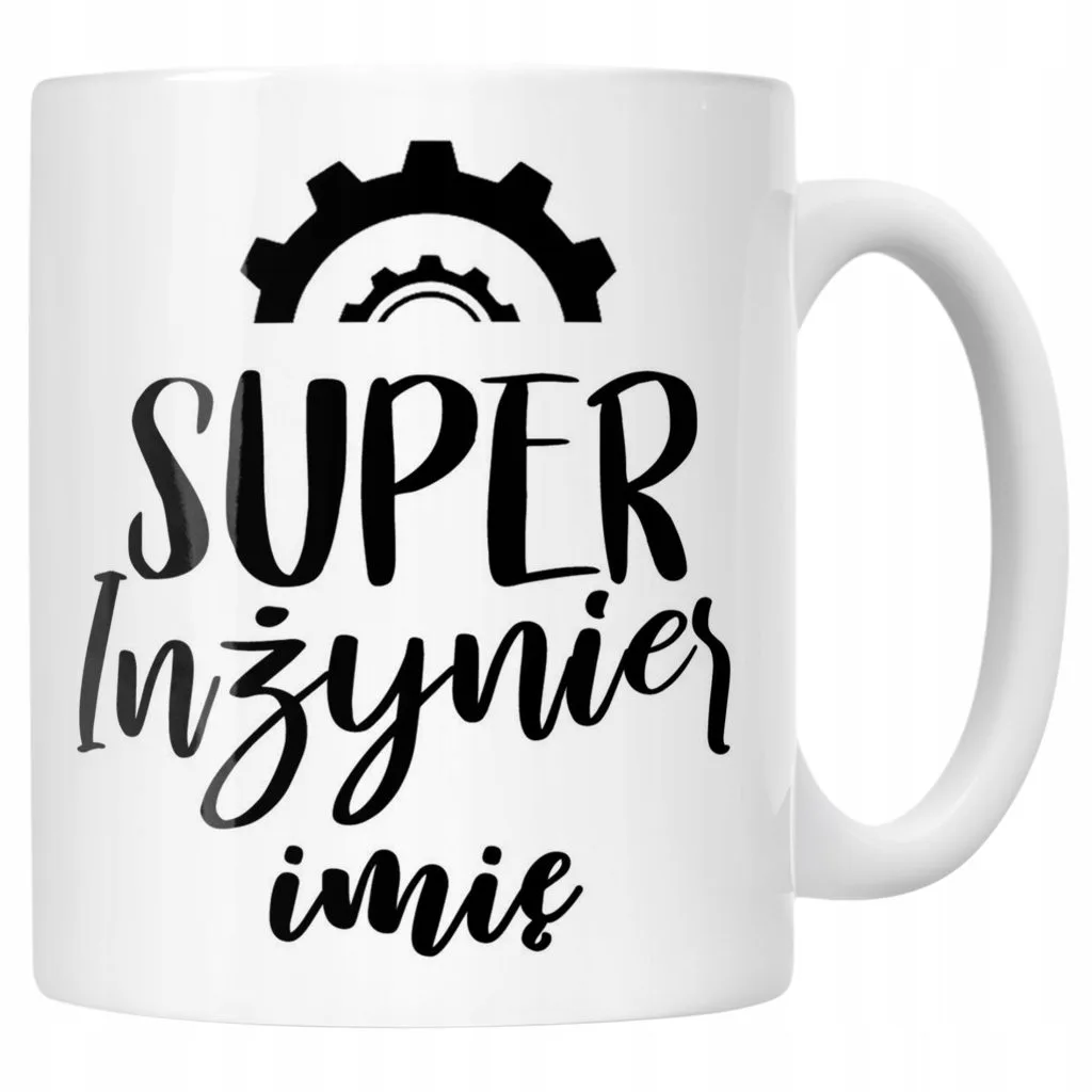 Kubek Ceramiczny Personalizowany Super Inżynier Prezent Upominek