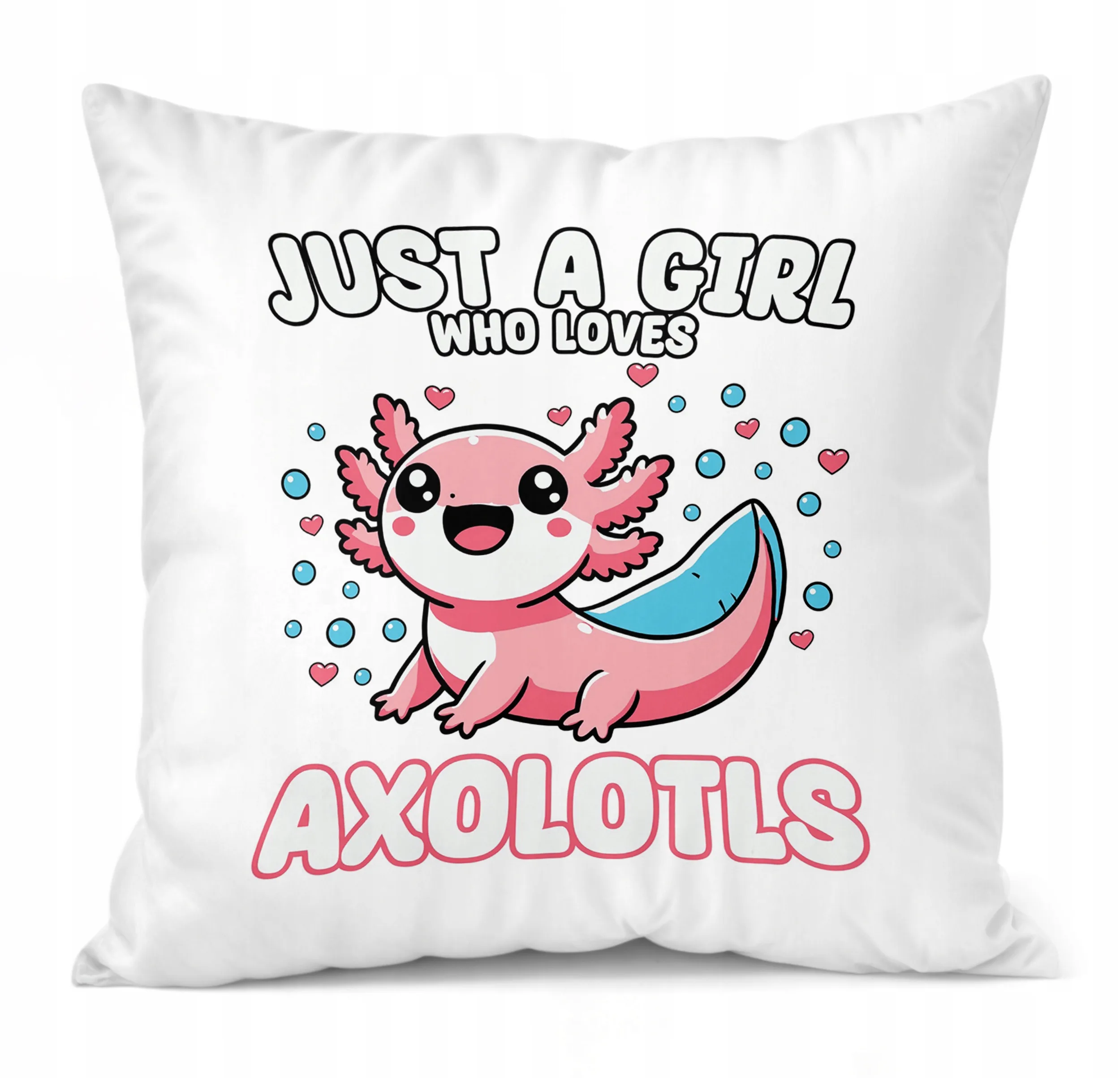 Jasiek 40×40 dla chłopca Aksolotl Axolotl Mine craft Różowy Zwierzak Viral