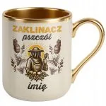 Kubek Premium Złoty Ecru Personalizowany Dla Pszczelarza