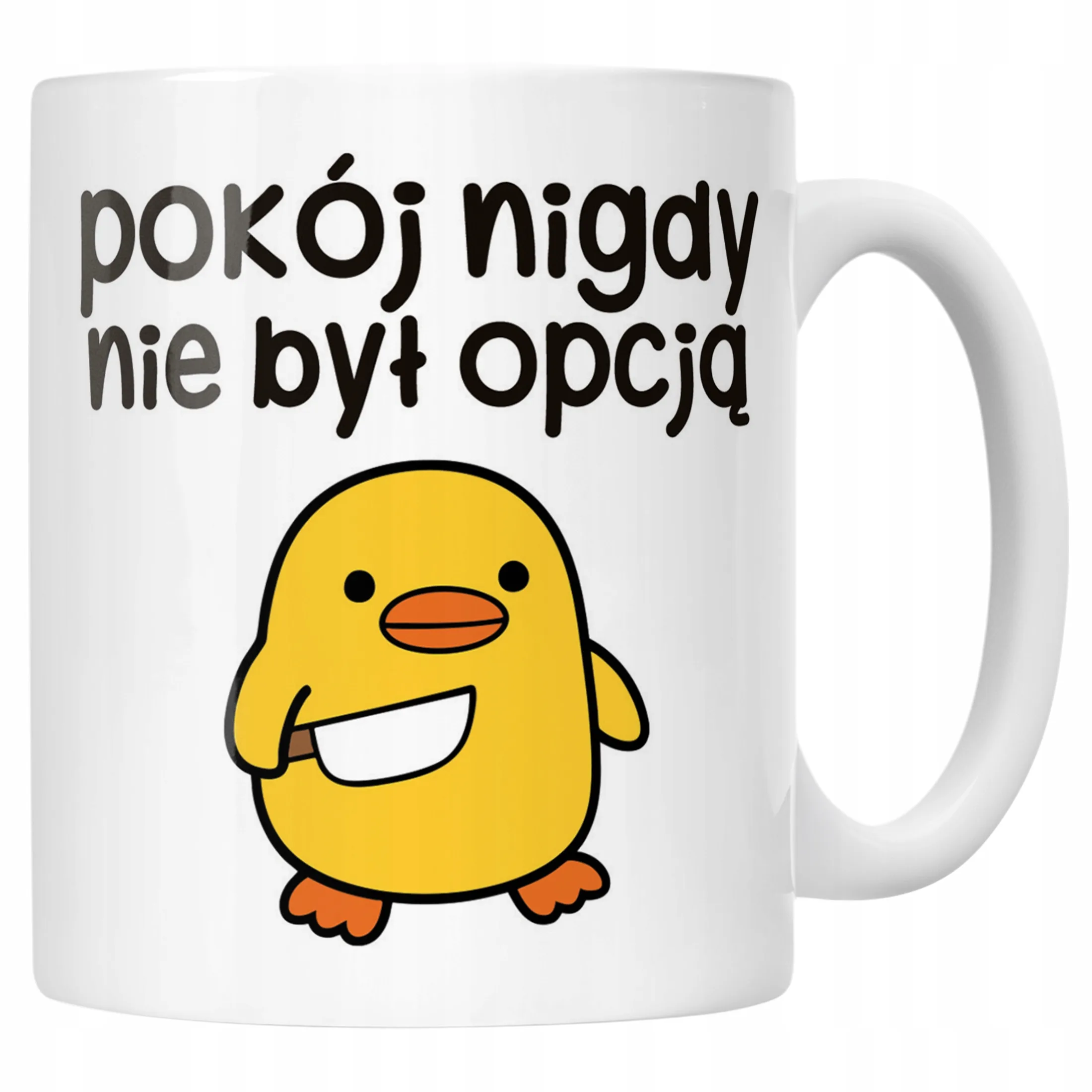Kubek ceramiczny Pokój Nigdy Nie Był Opcją Śmieszny Zabawny Prezent