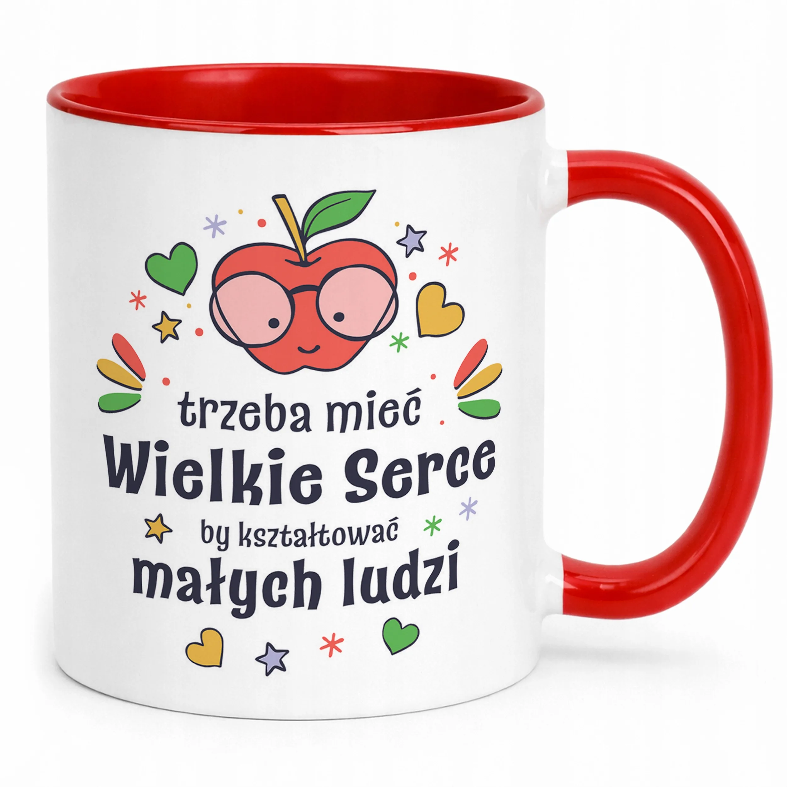 Kubek Czerwony Dzień Nauczyciela Trzeba Mieć Wielkie Serce