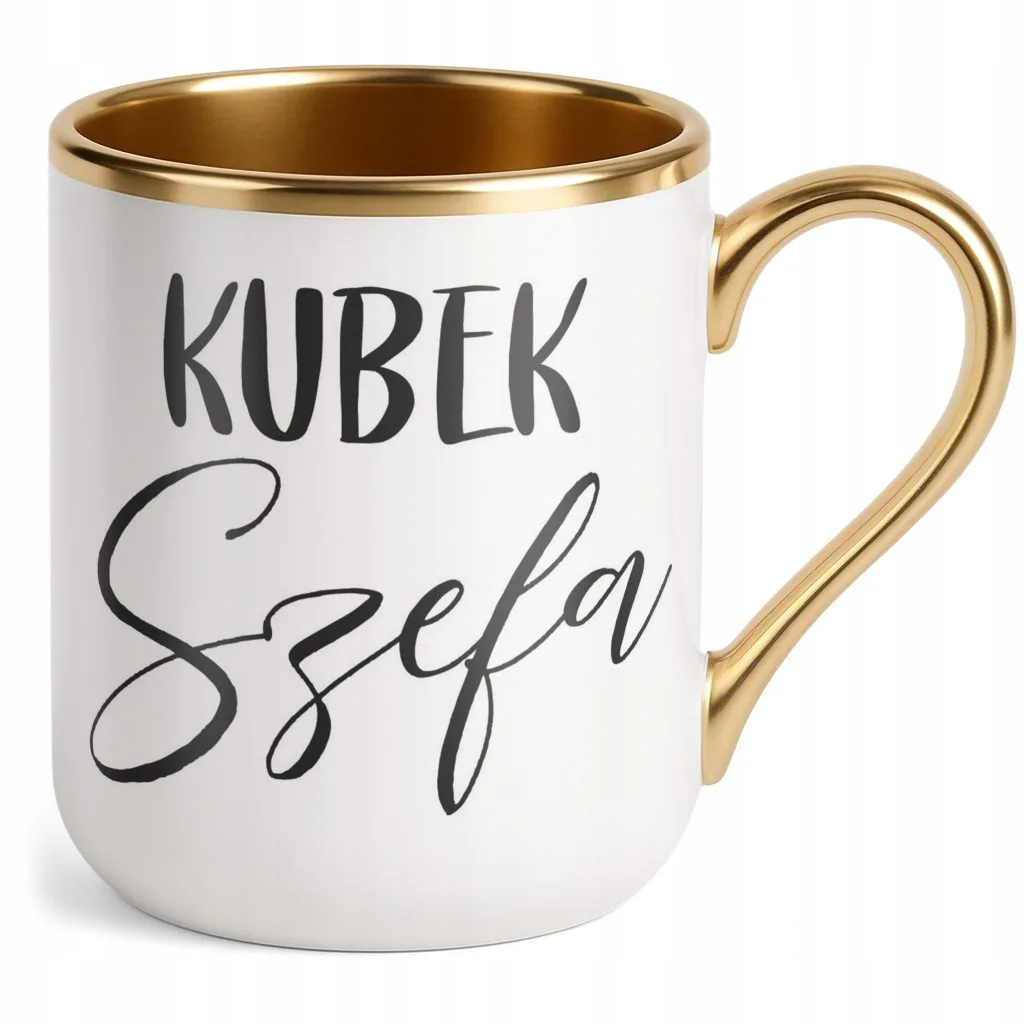 Kubek Premium Złoty Kubek Szefa Dla Szefa Prezent Praca