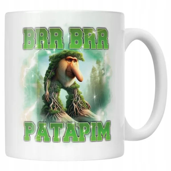 Kubek ceramiczny BRAINROT Brr Brr Patapim Memy Zabawny TikTok Viral