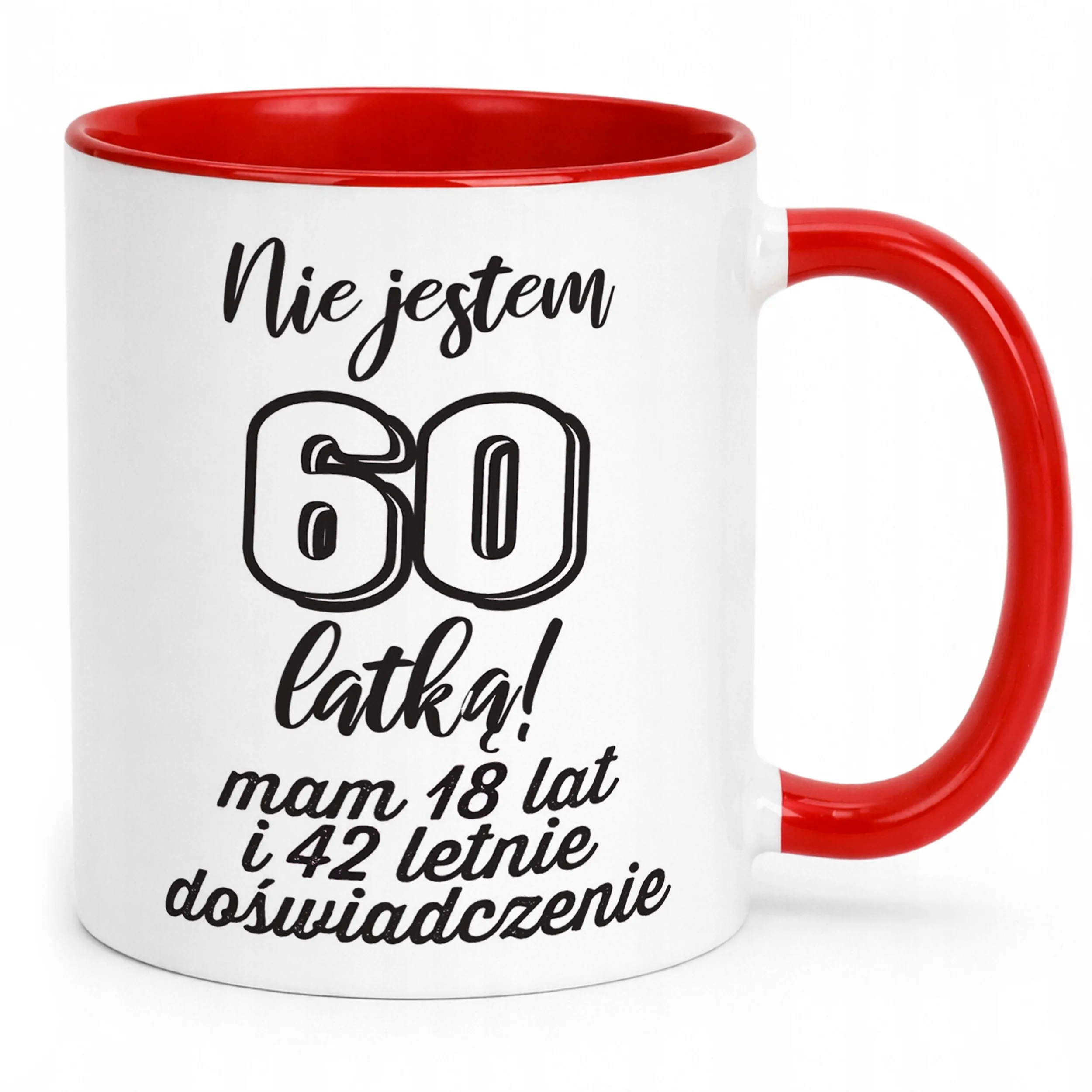 Kubek Czerwony Nie Jestem 60 latką Prezent Dla Kobiety Urodziny