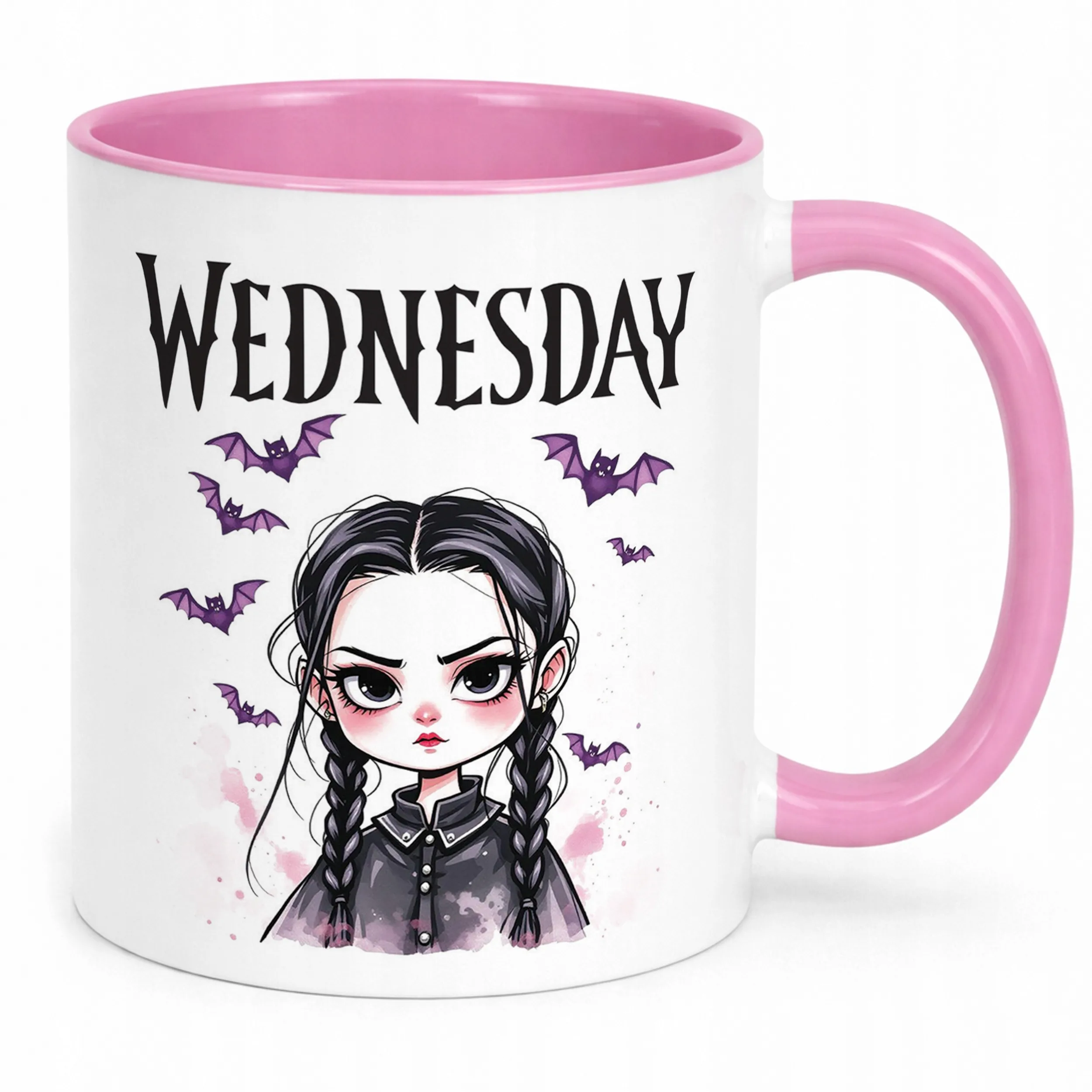 Kubek Różowy Nevermore Wednesday Addams Dla Fanów Prezent