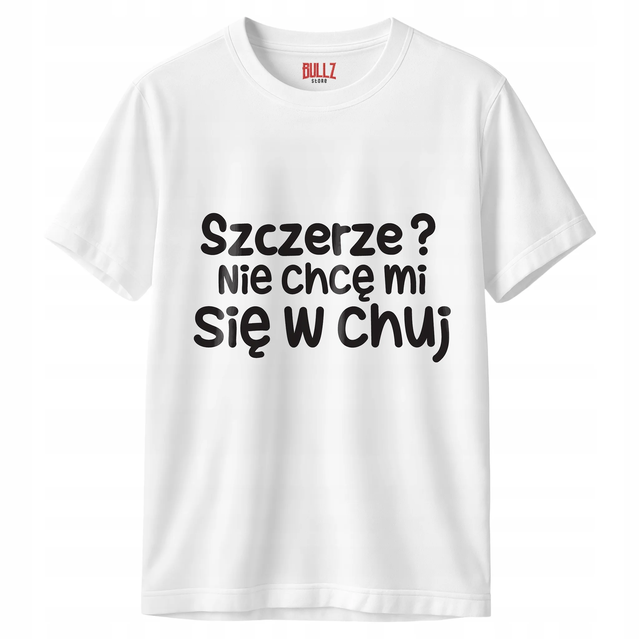 Koszulka biała męska Szczerze Nie Chcę Mi Się Zabawny Prezent r. 3XL