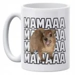 Kubek ceramiczny 330 ml MAMA MAMA MAMAA Tiktok Viral Zwierzę Memy