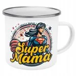 Emaliowany Kubek Garnuszek Dzień Matki Dla Mamy Prezent Super Mama