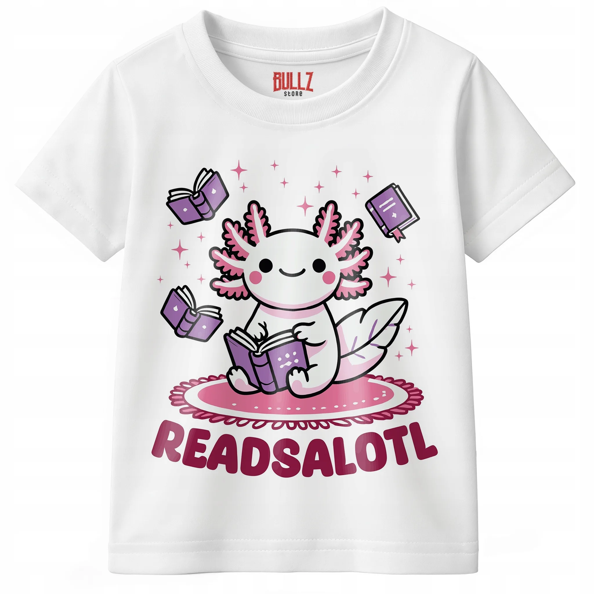 T-shirt dziecięcy biały Aksolotl Axolotl Mine craft Zwierzak
