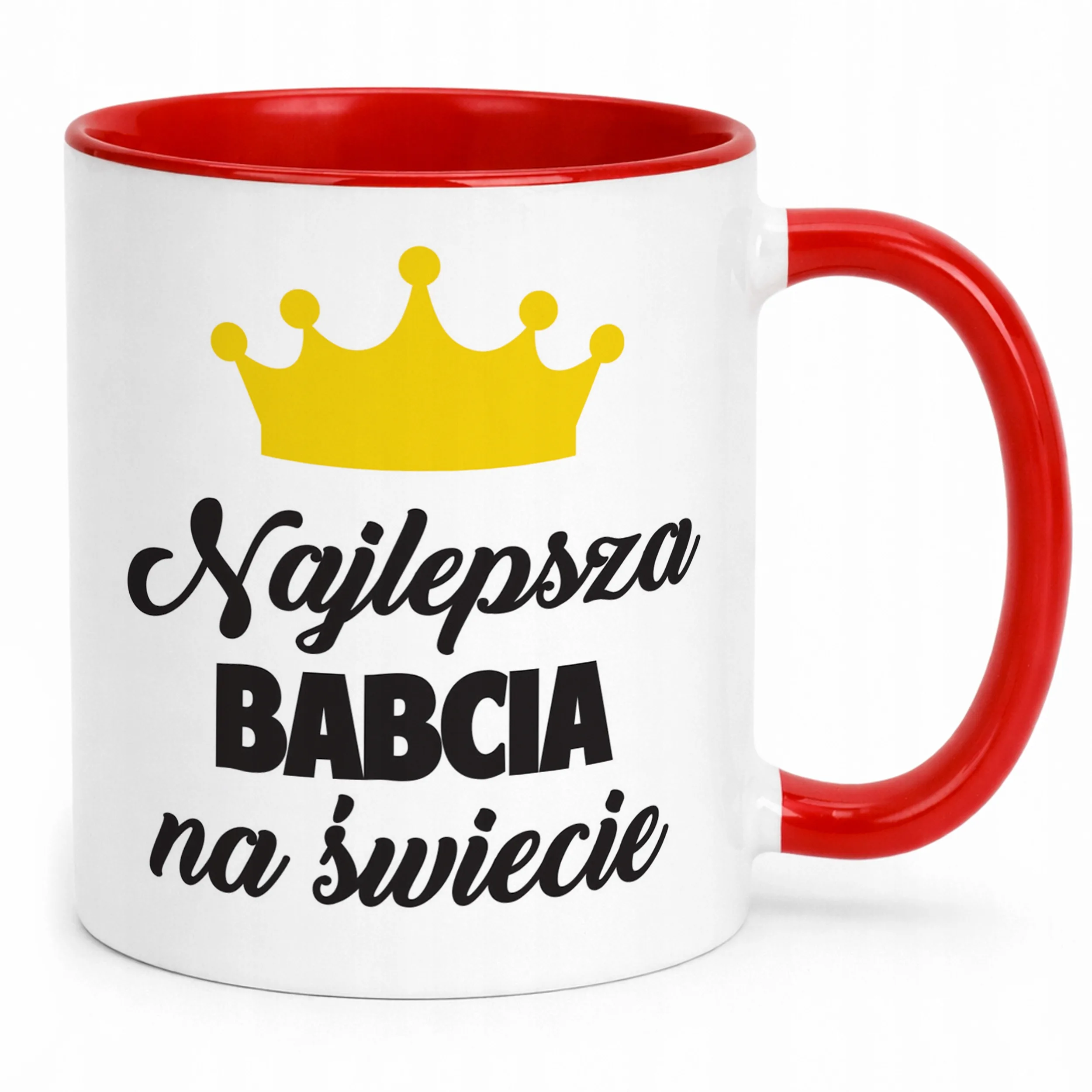 Kubek Czerwony Dzień Babci Najlepsza Babcia Prezent Upominek
