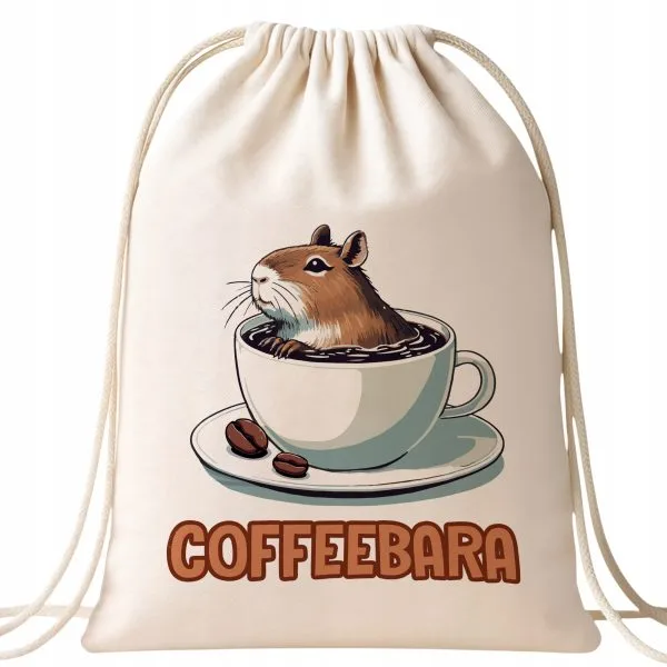 Plecak bawełniany Kapibara Capybara Zwierzak Prezent