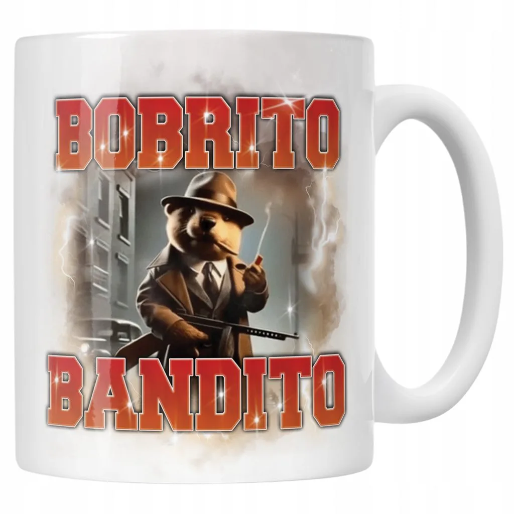 Kubek ceramiczny BRAINROT Bobrito Bandito Memy Zabawny TikTok Viral