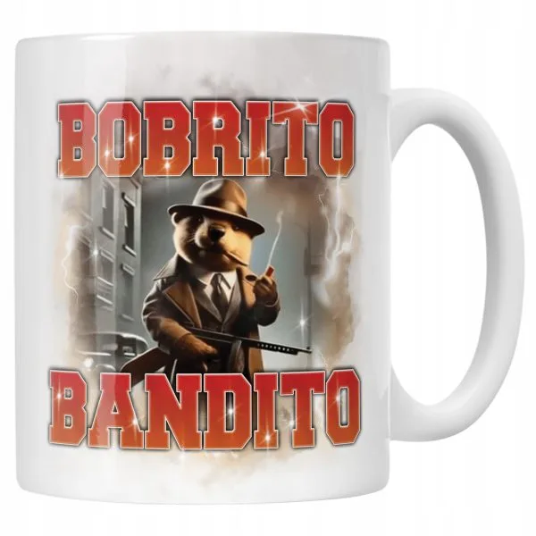 Kubek ceramiczny BRAINROT Bobrito Bandito Memy Zabawny TikTok Viral