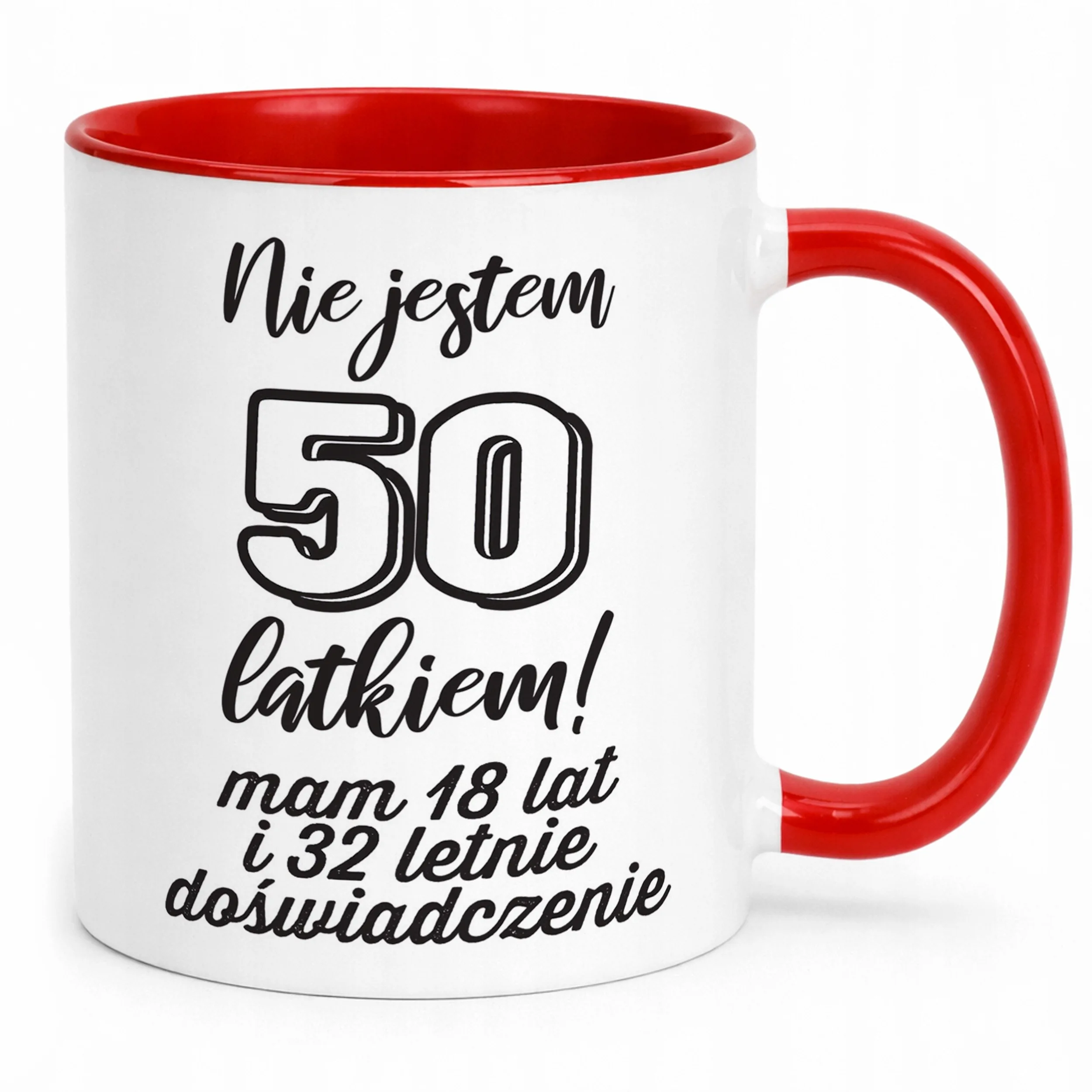 Kubek Czerwony Nie Jestem 50 latkiem Prezent Dla Mężczyzny